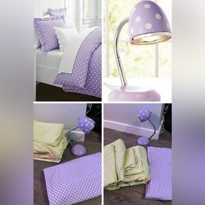 Pottery Barn Kids bedroom set duvet cover two full sets of sheets matching lamp